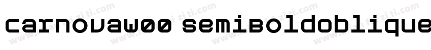 CarnovaW00 SemiBoldOblique Regular字体转换